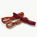 Premium leather shoe laces elastic shoes rope waxed round shoelace
